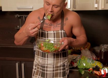 What about one of nude men cooking?